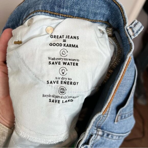 J Crew Denim Womens Size 25 9" High Rise Toothpick Jeans Light Wash Stretch - Picture 11 of 12